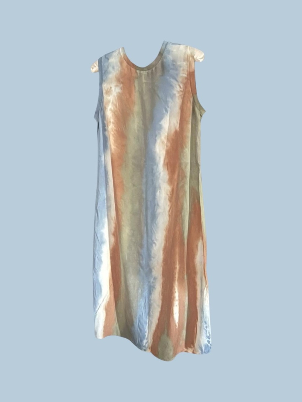 Manila Grace | Watercolor Sleeveless Maxi Dress with Back Slit | Size 8 - Picture 6 of 7